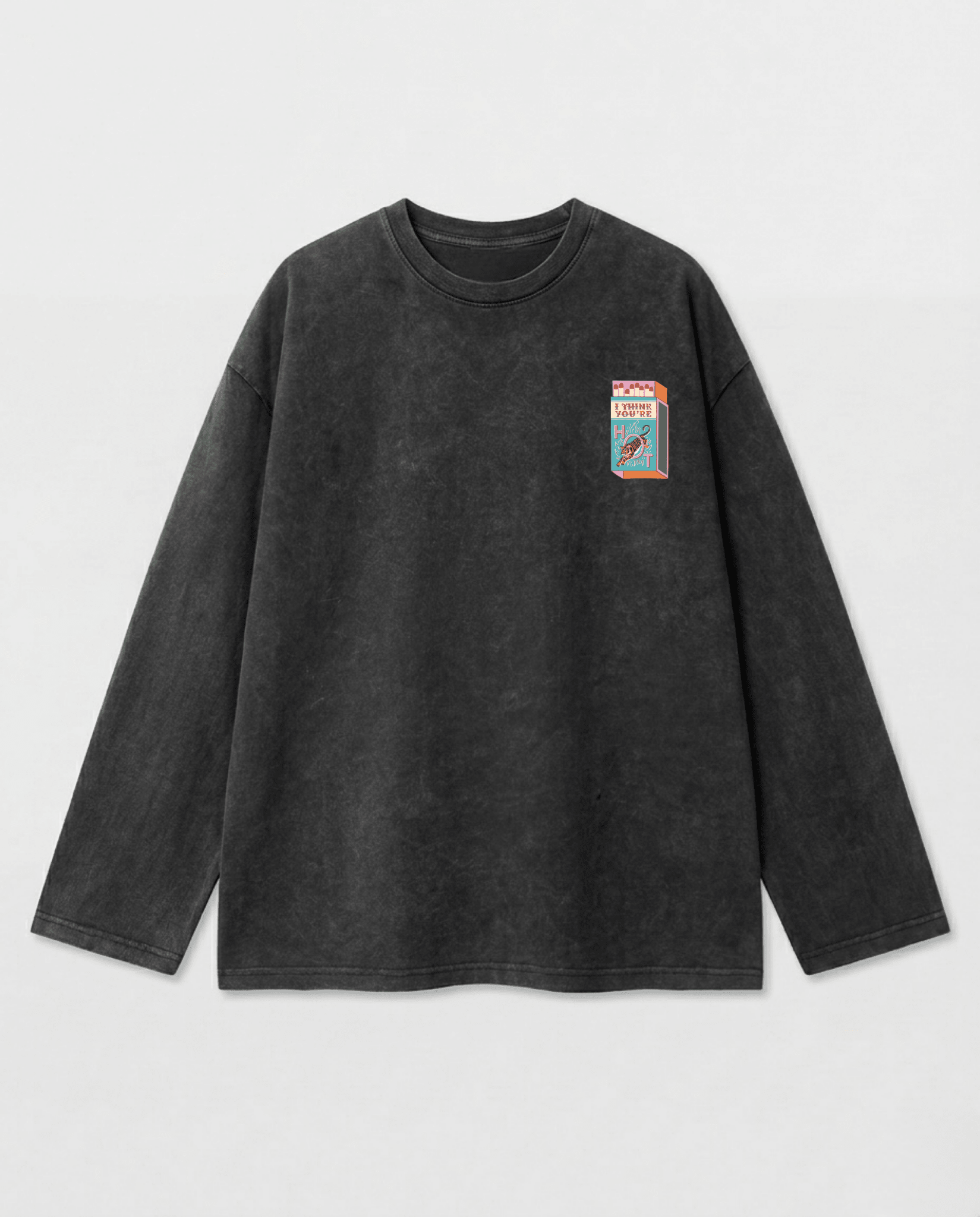 Exposed Long Washed T-Shirt (M) - Hippies TownHippies Town