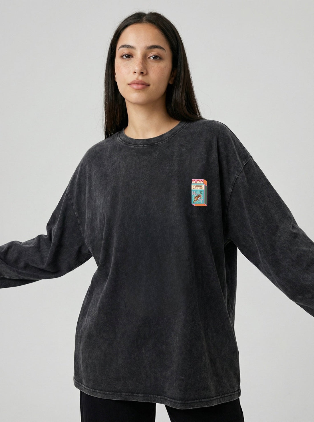 Exposed Long Washed T-Shirt (M) - Hippies TownHippies Town
