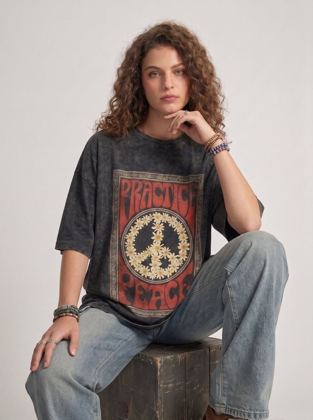 Flower Peace T-Shirt - Hippies TownHippies Town