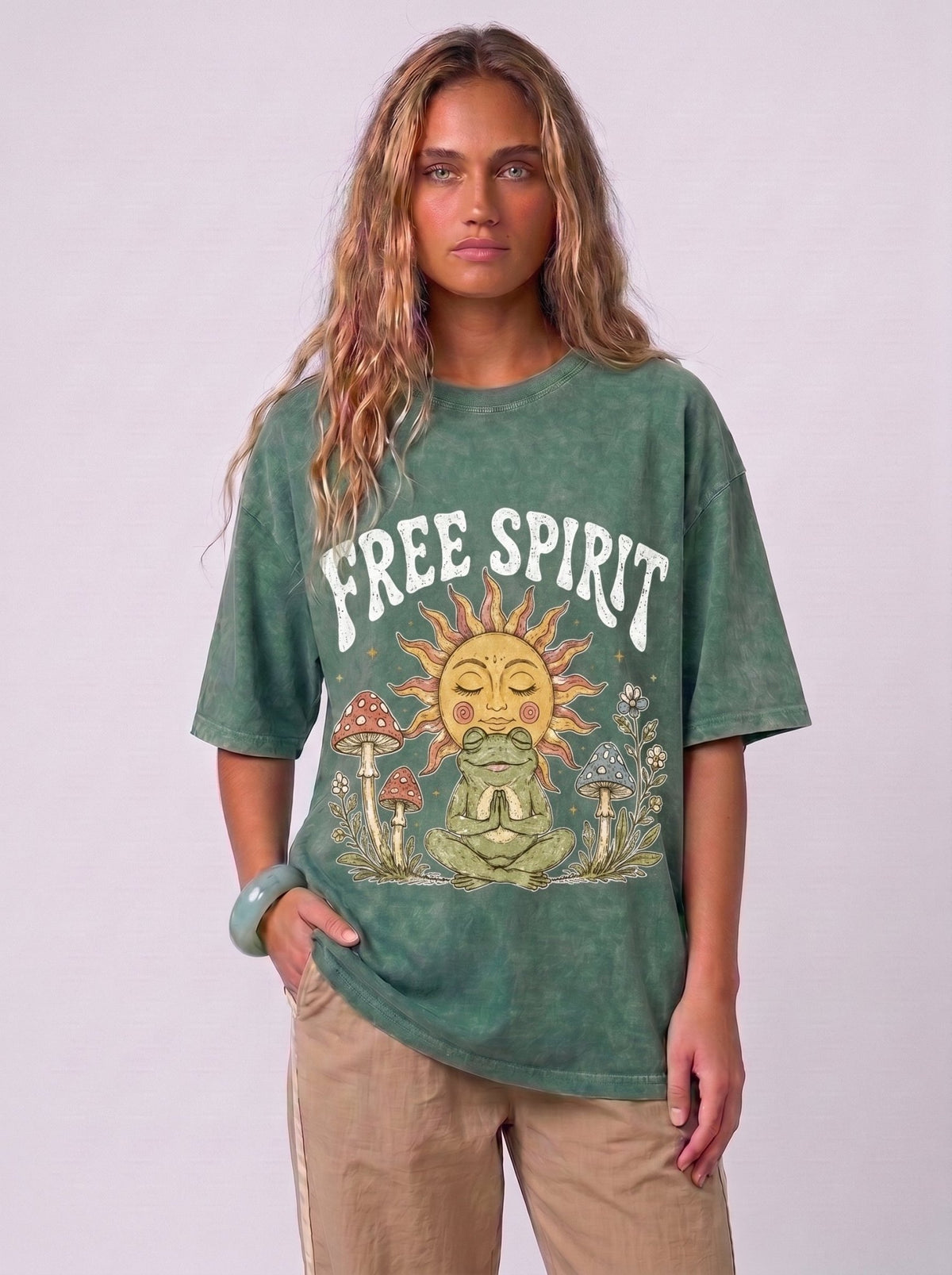 Free Spirit Washed T-Shirt - Hippies TownHippies Town