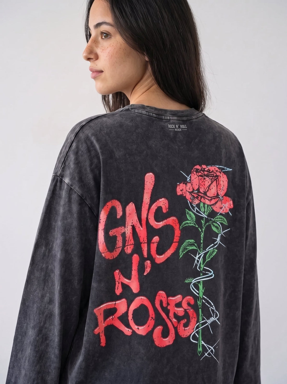 Gun N Roses Long Sleeves Washed T-Shirt - Hippies TownT-shirtHippies Town