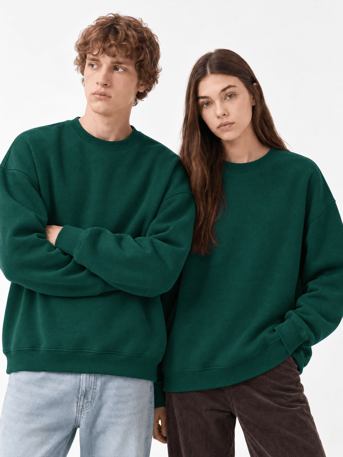 Hunter Green Crewneck - Hippies TownHippies Town