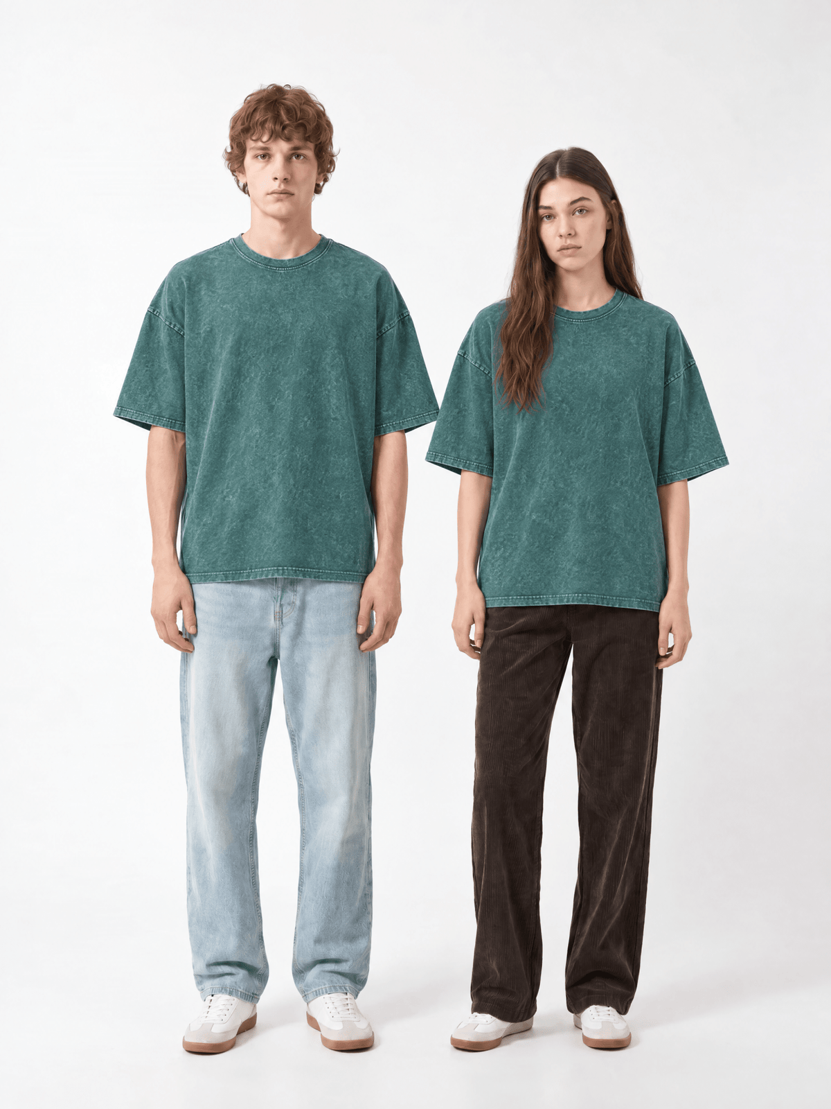 Hunter Green Oversized Washed T-Shirt - Hippies TownHippies Town