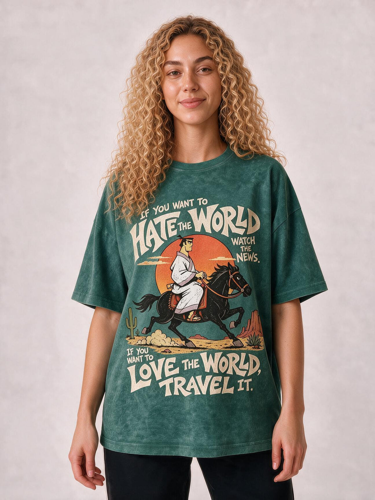 Travel The World Washed T-Shirt