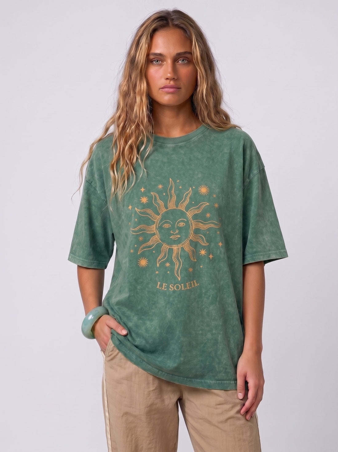 Le Soleil Washed T-Shirt - Hippies TownHippies Town