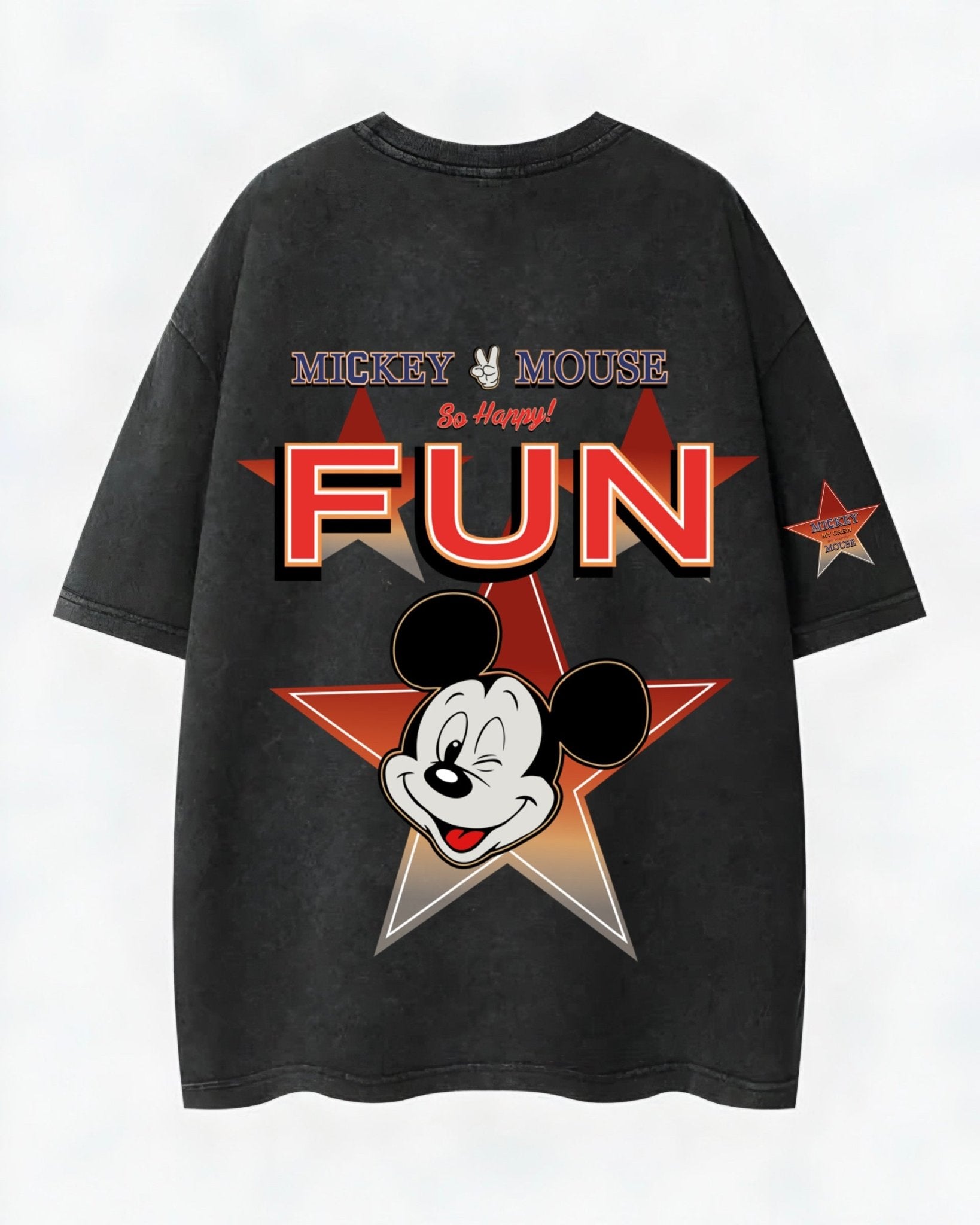 Mickey Stars Washed T-Shirt ( XXL ) - Hippies TownHippies Town