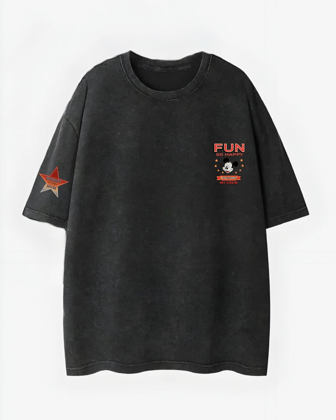 Mickey Stars Washed T-Shirt ( XXL ) - Hippies TownHippies Town