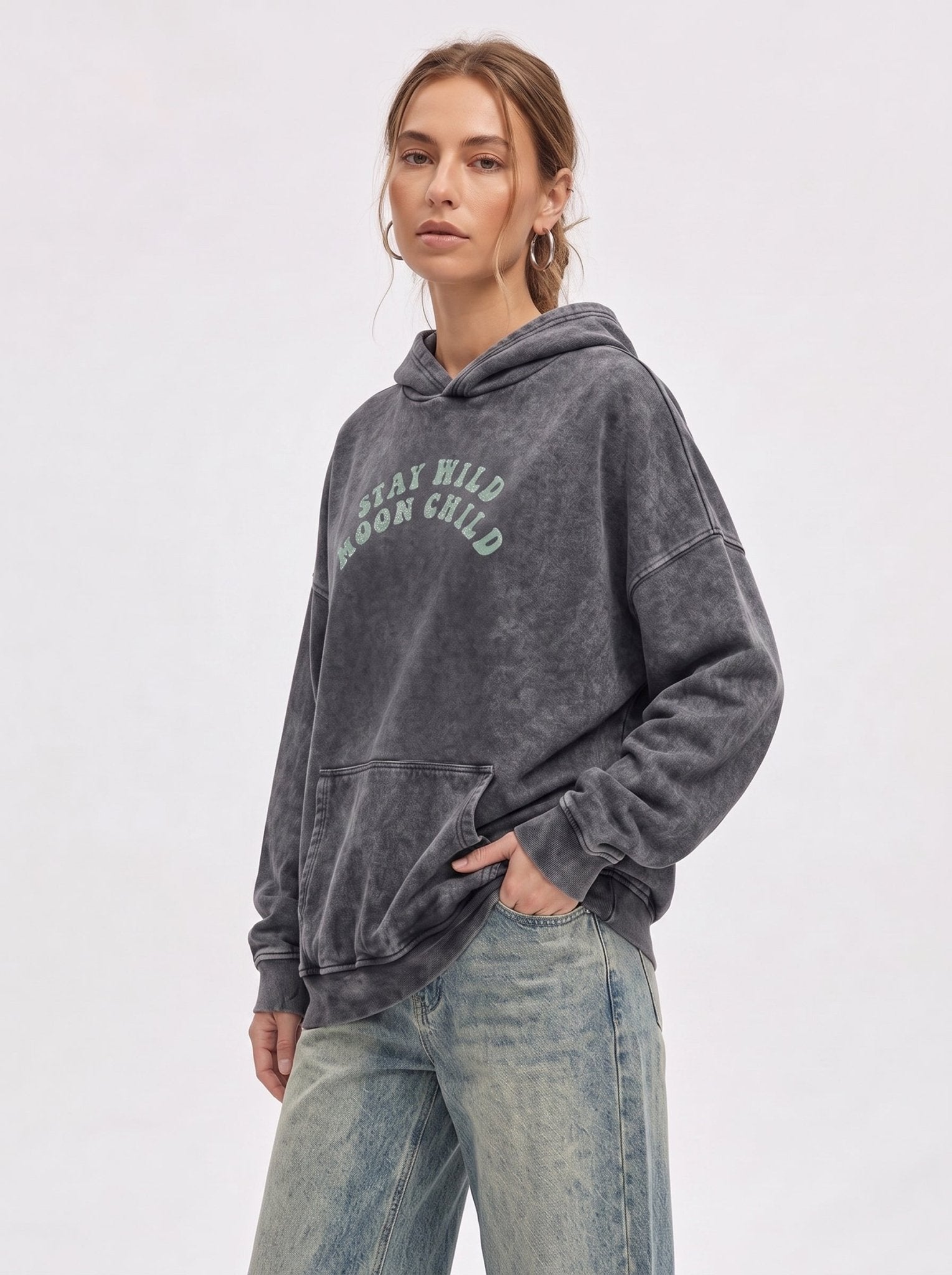 Moon Child Acid Washed - Hippies TownHoodieHippies Town