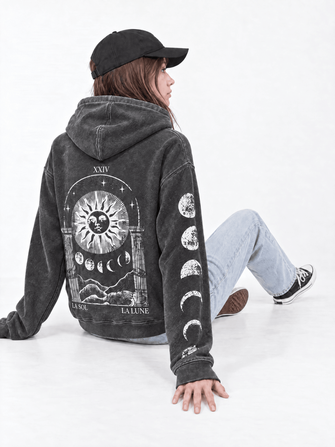 Moonlight Acid Washed Hoodie - Hippies TownHoodieHippies Town