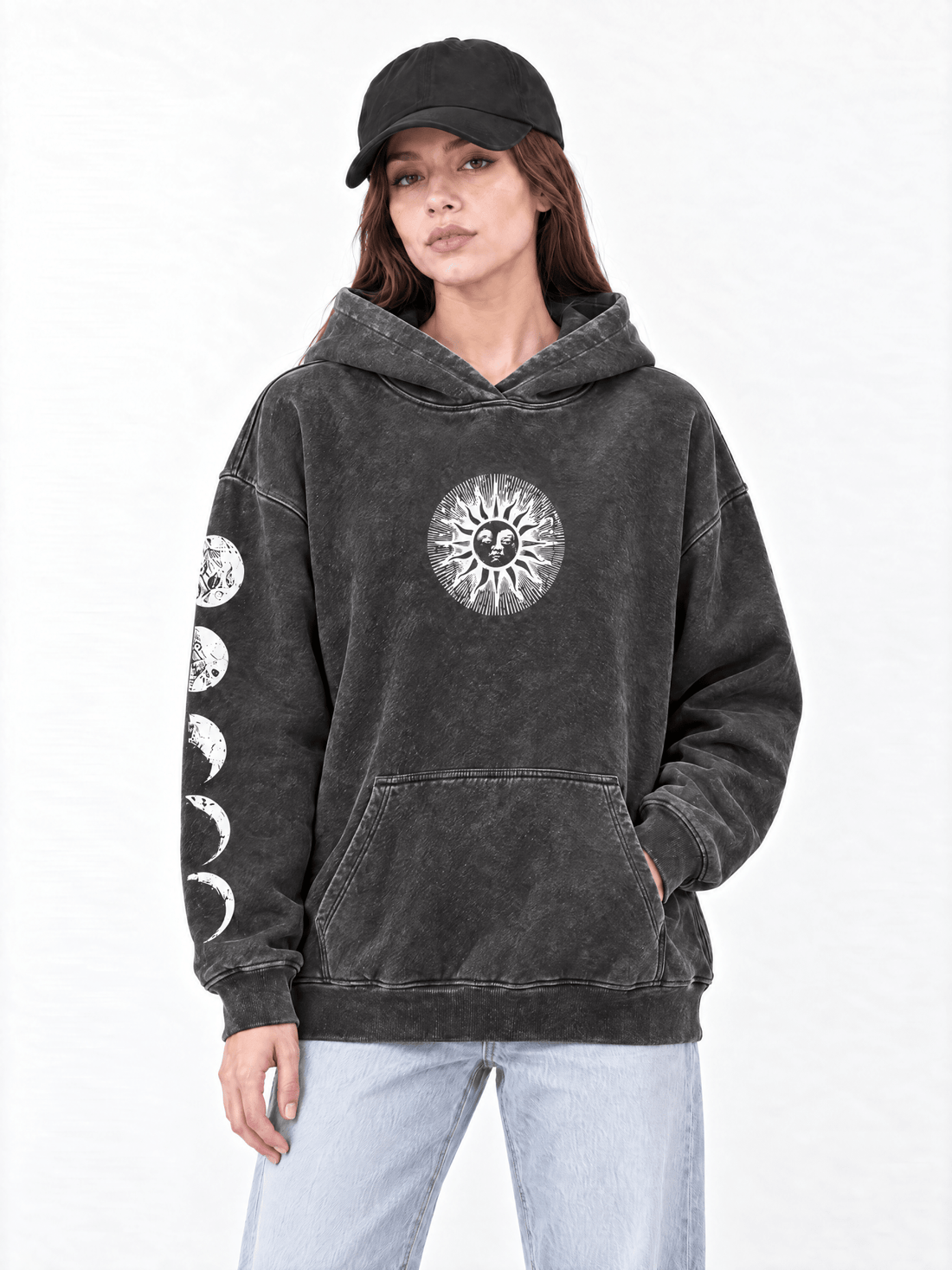 Moonlight Acid Washed Hoodie - Hippies TownHoodieHippies Town