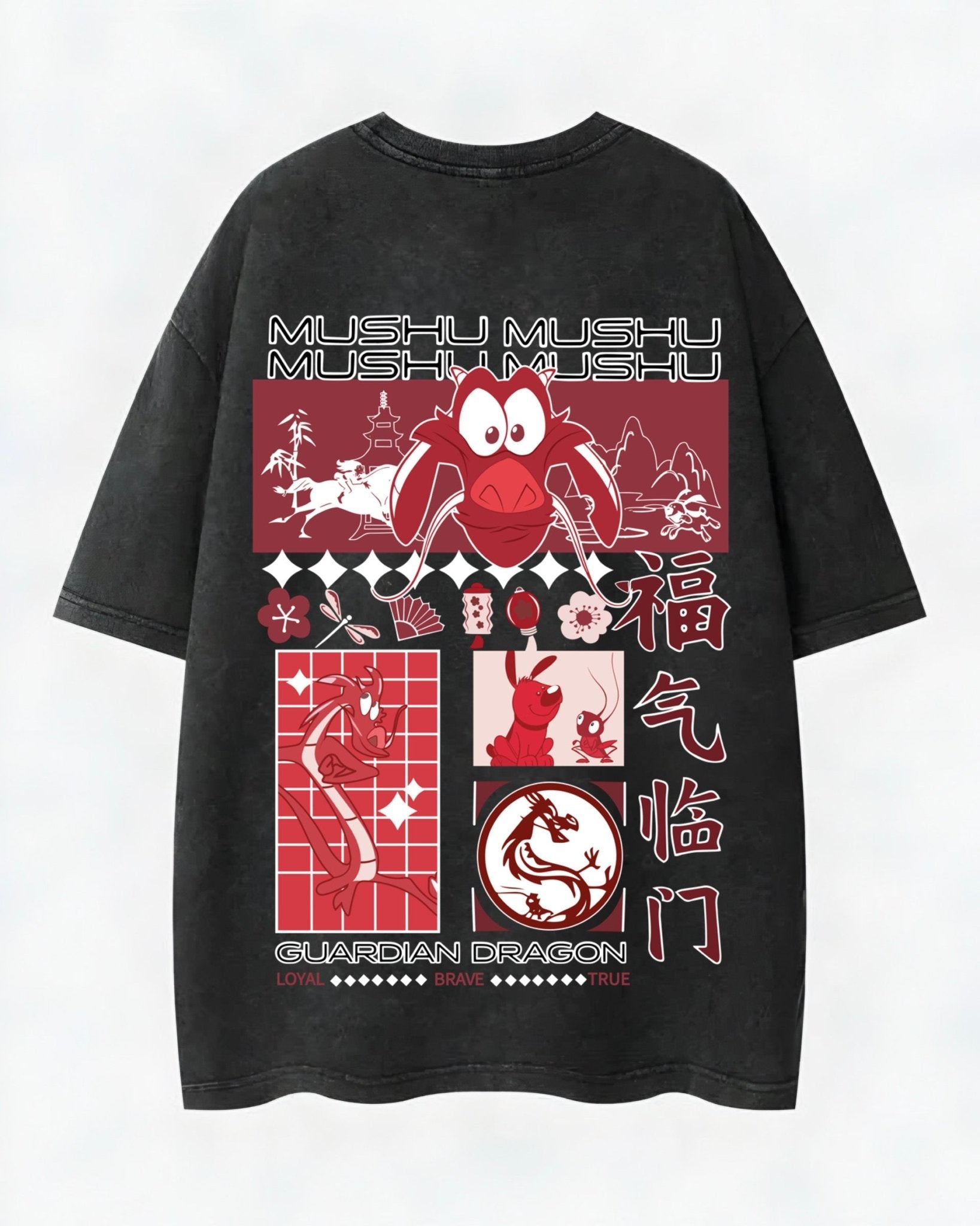 Mushu Washed T-Shirt - Hippies TownHippies Town
