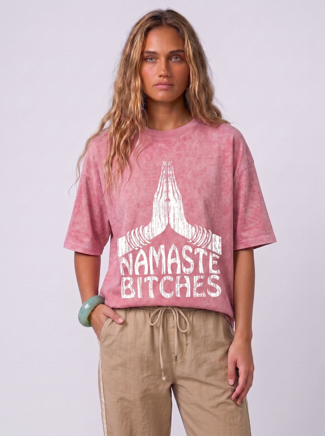 Namaste Bitches Washed T-Shirt - Hippies TownHippies Town