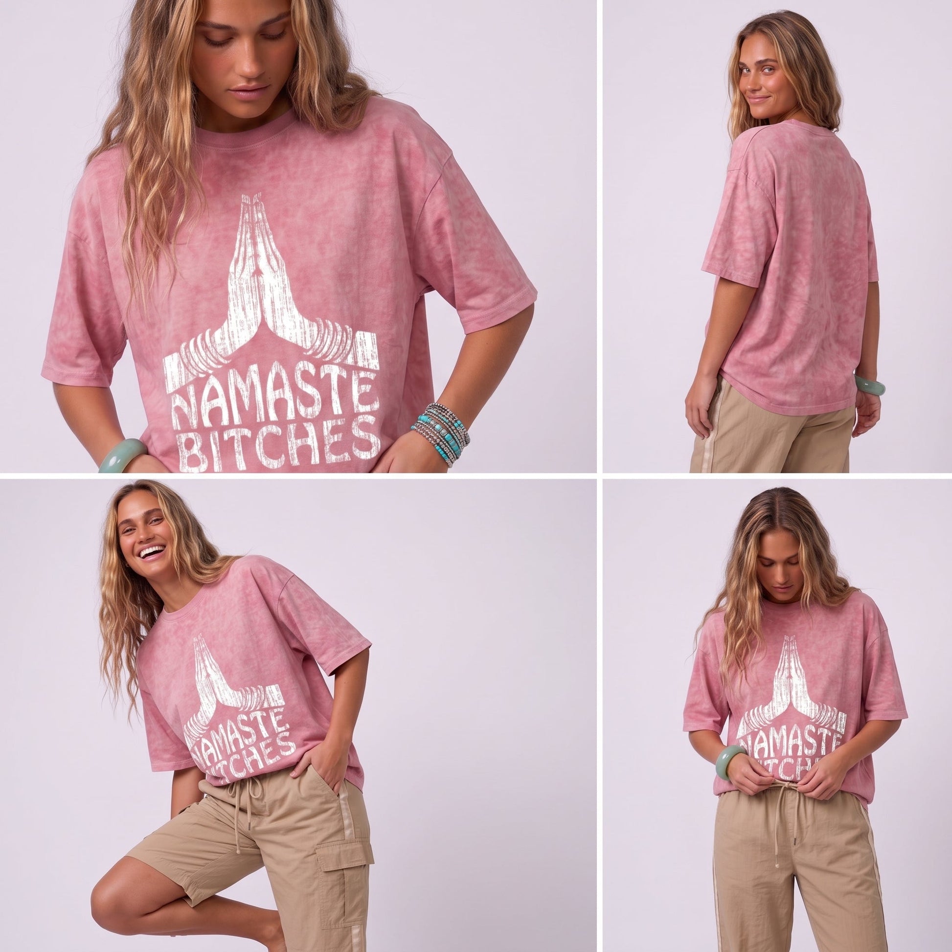 Namaste Bitches Washed T-Shirt - Hippies TownHippies Town