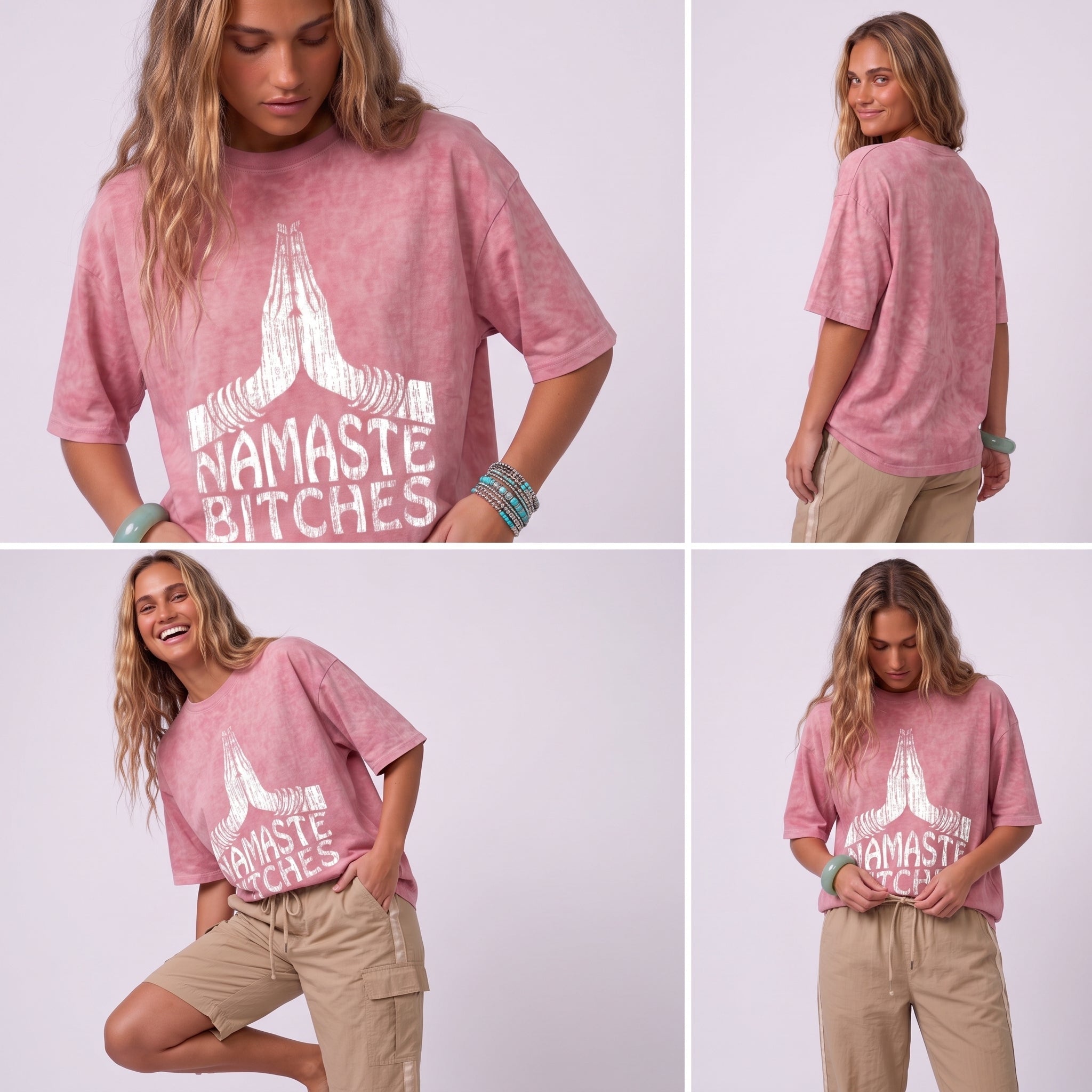 Namaste Bitches Washed T-Shirt - Hippies TownHippies Town
