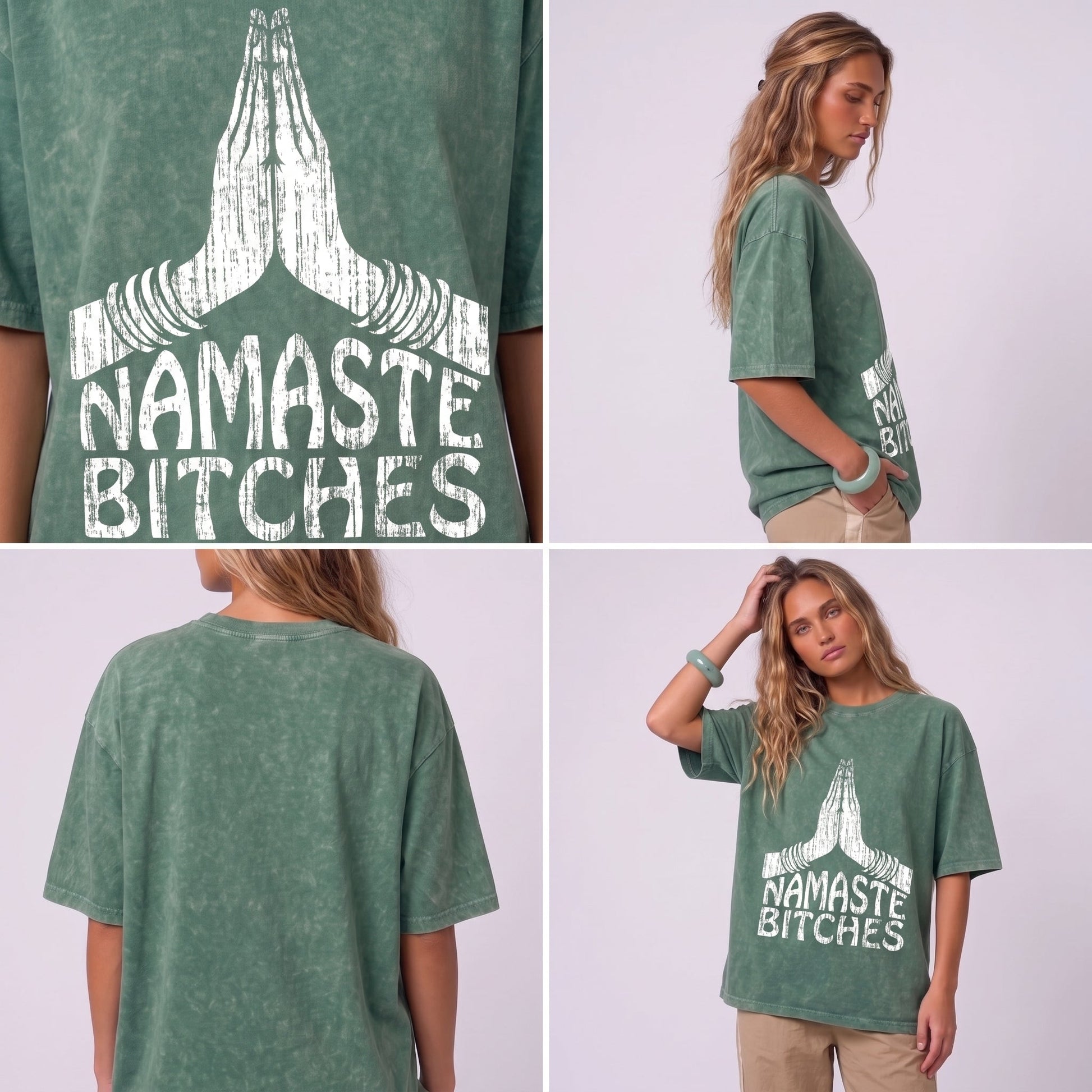 Namaste Bitches Washed T-Shirt - Hippies TownHippies Town