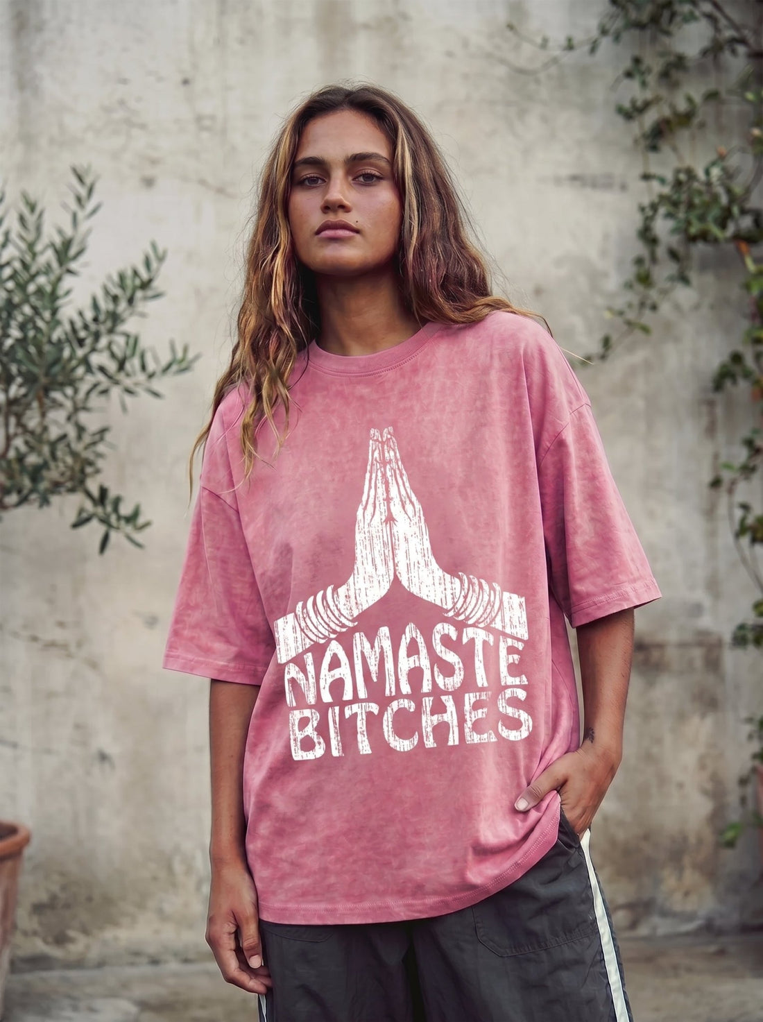 Namaste Bitches Washed T-Shirt - Hippies TownHippies Town