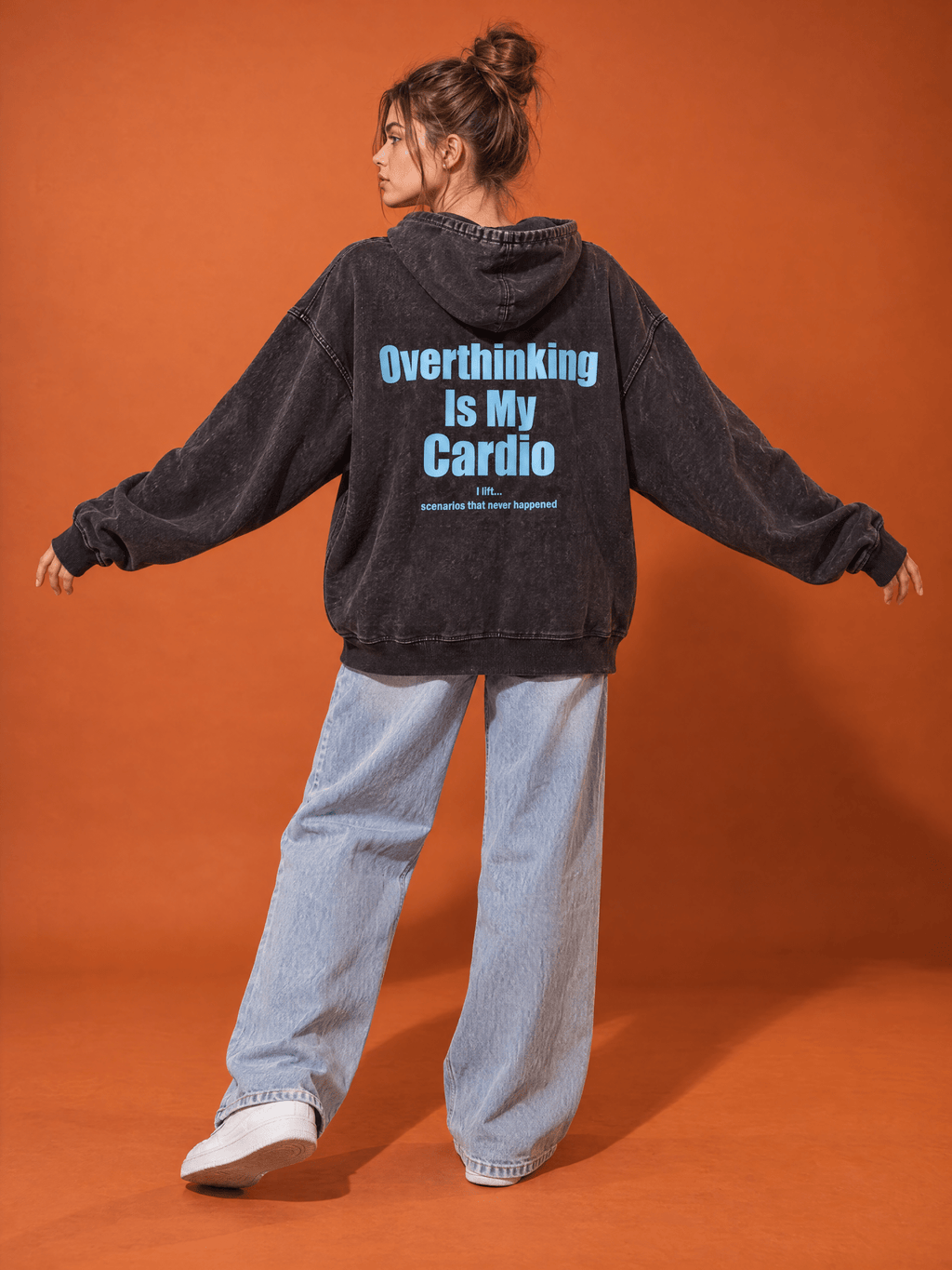 Overthinking is my Cardio Washed Hoodie - Hippies TownHoodieHippies Town