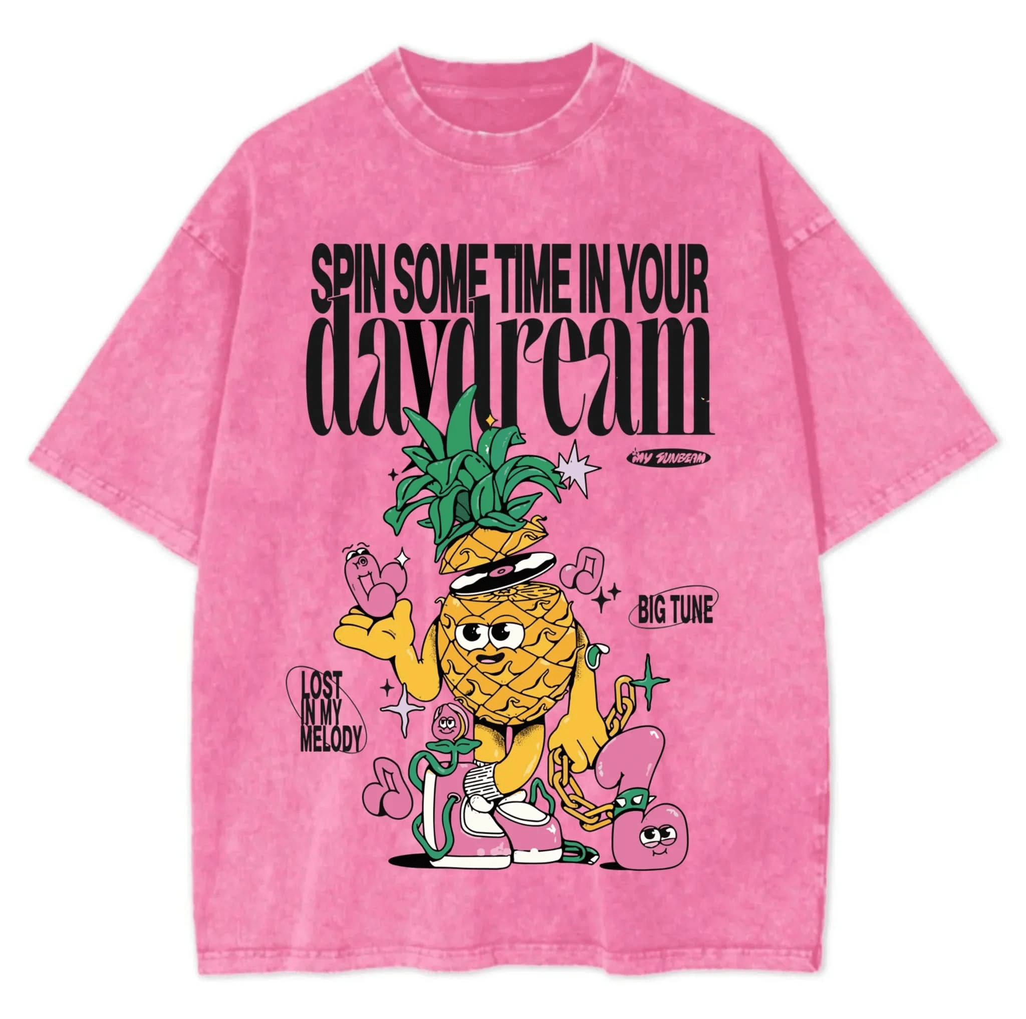 Pineapple Washed T-Shirt - Hippies TownHippies Town