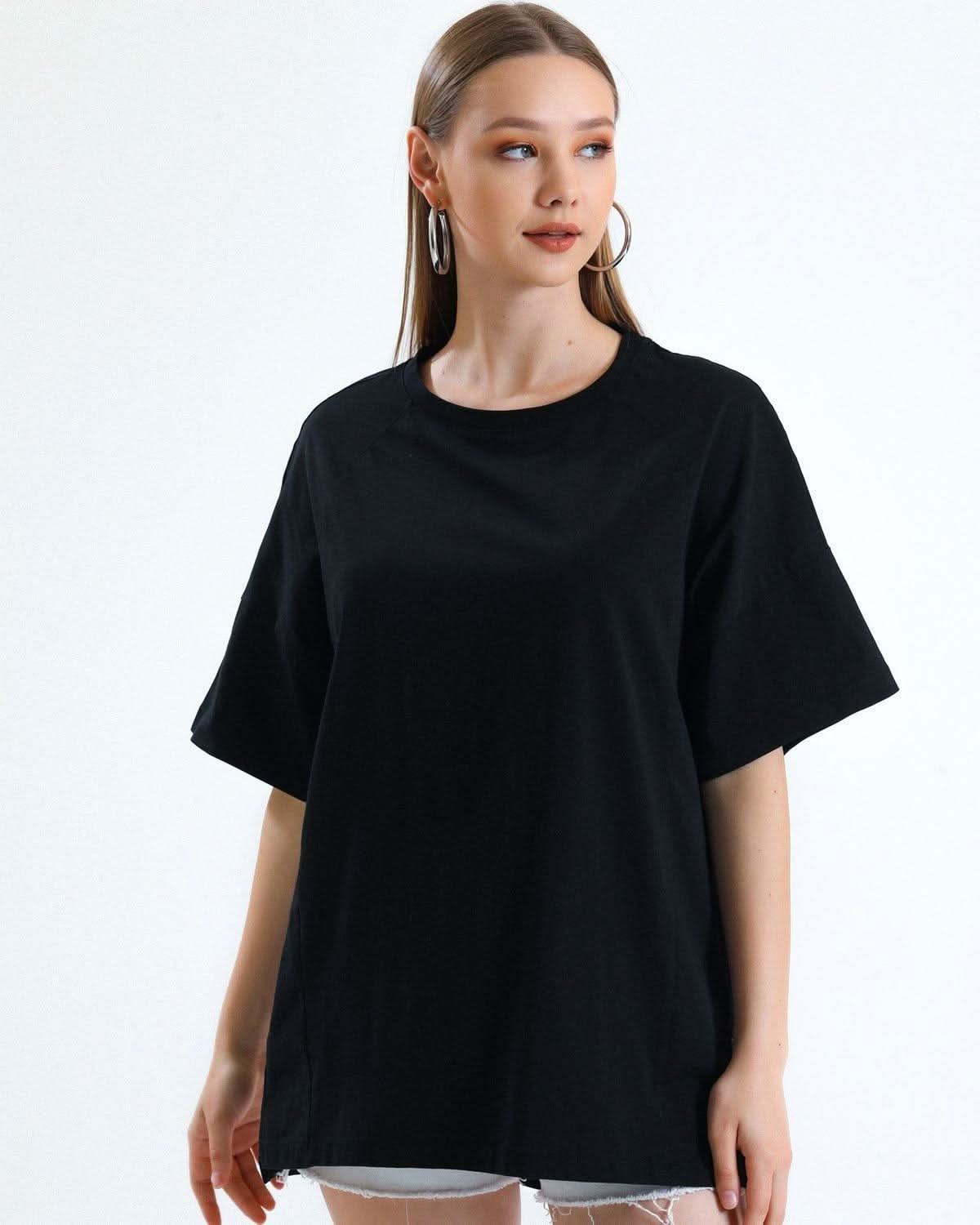 Premium Oversized T-Shirt (Black) - Hippies TownHippies Town