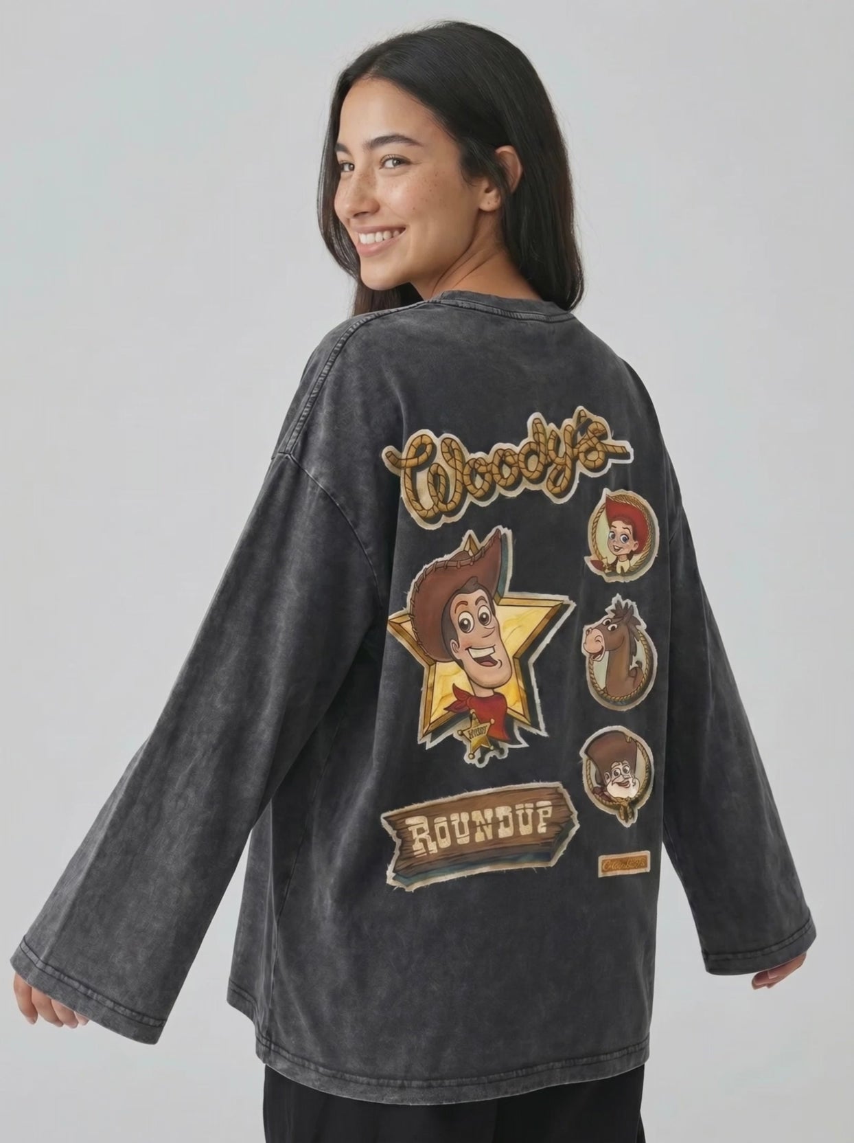 Woody Long Sleeves Washed T-Shirt