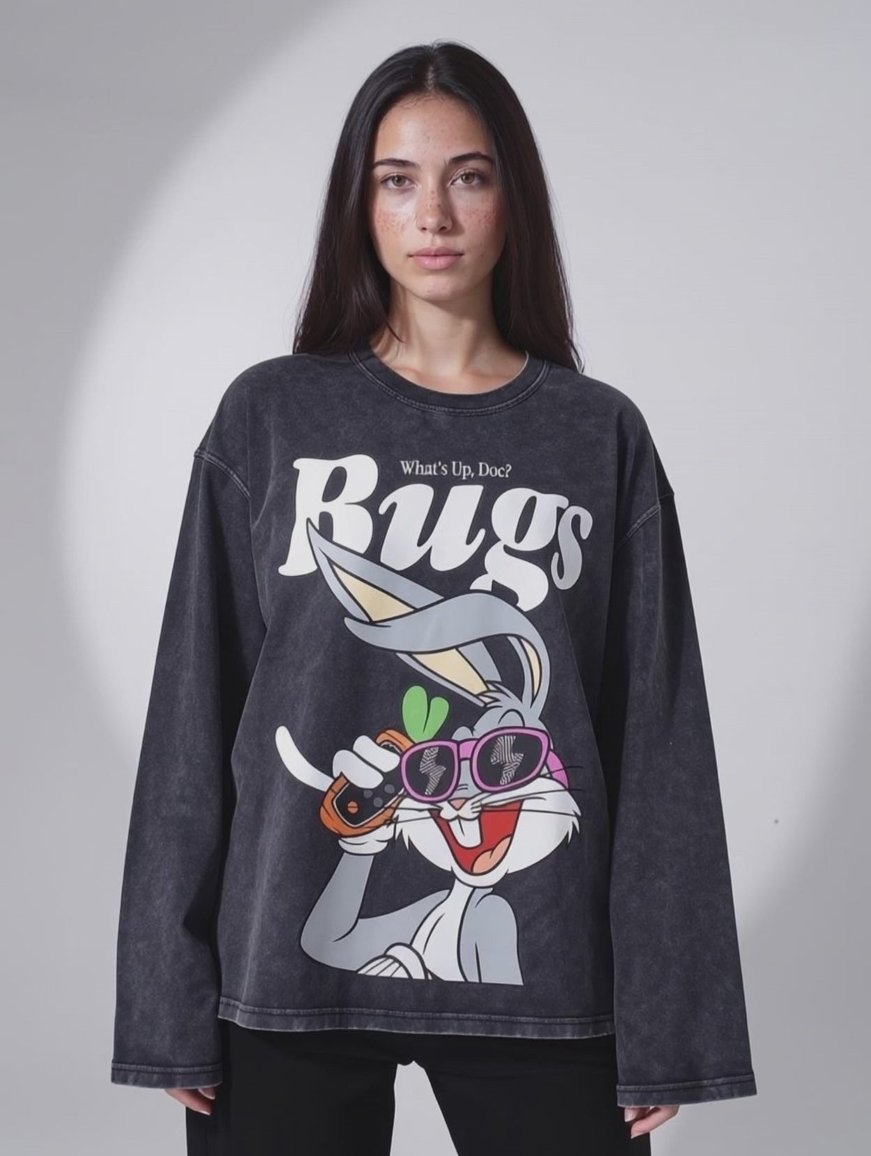 Bugs Long Sleeves Washed T-Shirt