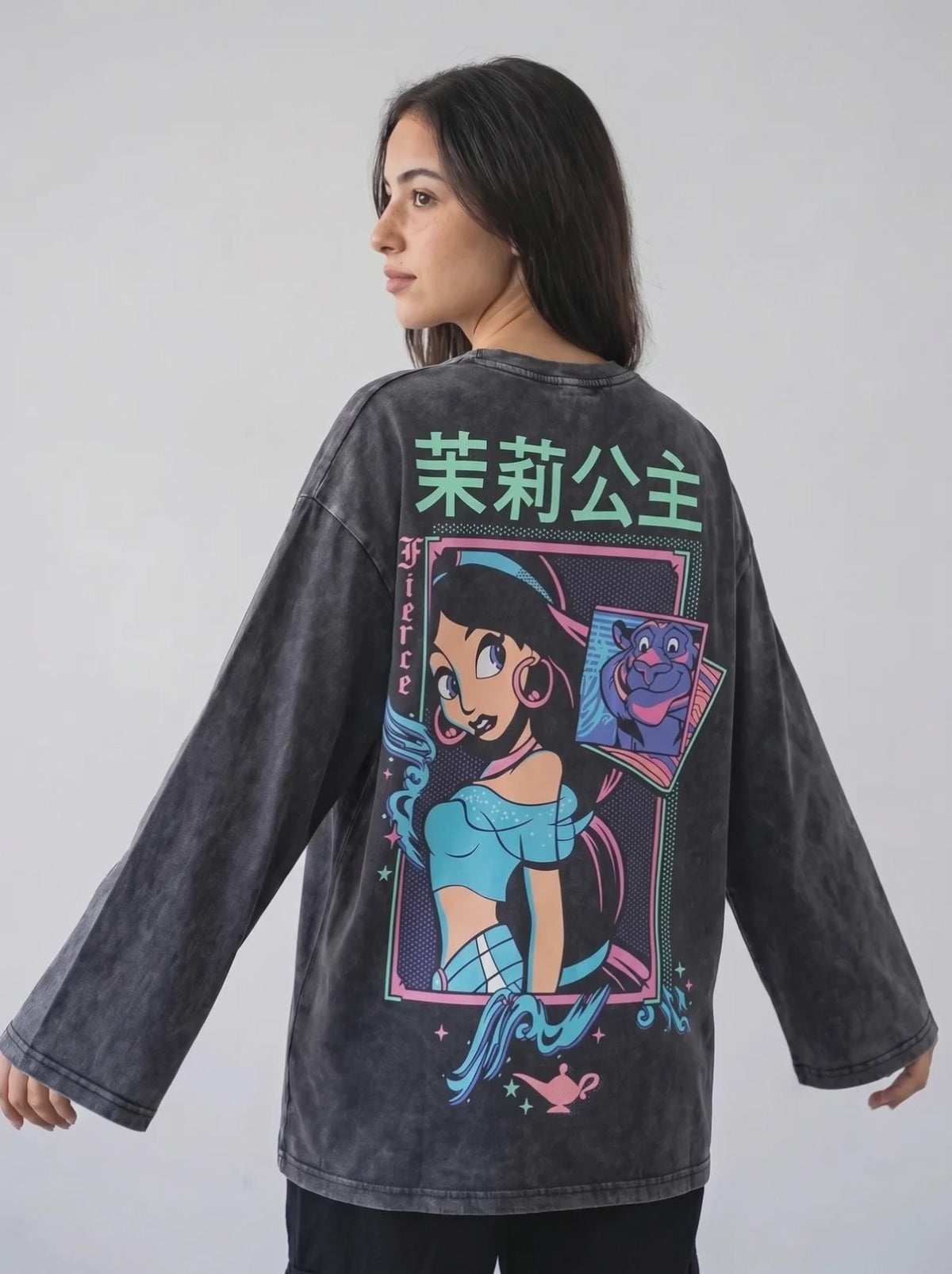 Jasmin Long Sleeves Washed T-Shirt