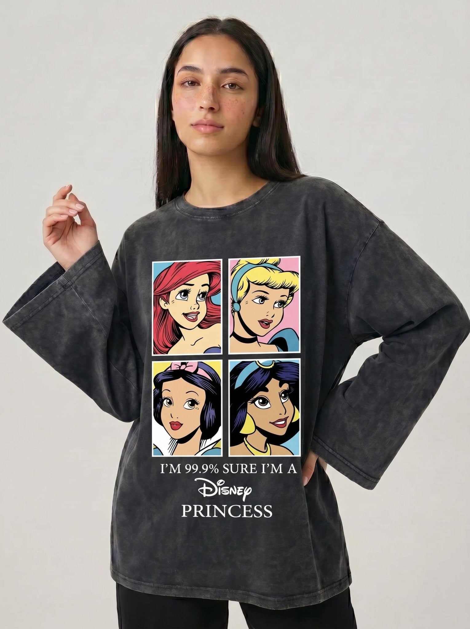 Princes Long Sleeves Washed T-Shirt - Hippies TownT-shirtHippies Town