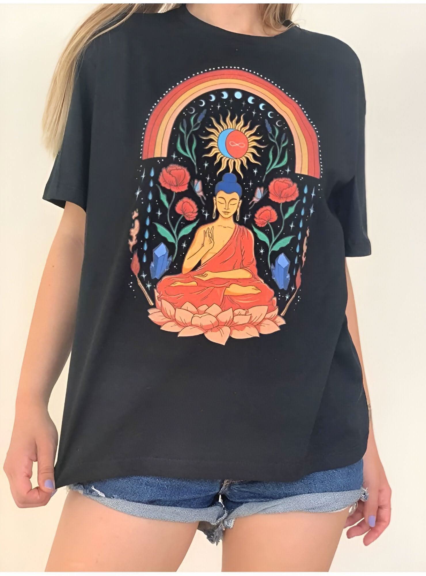 Red Buddha ( S-M ) - Hippies TownT-shirtHippies Town