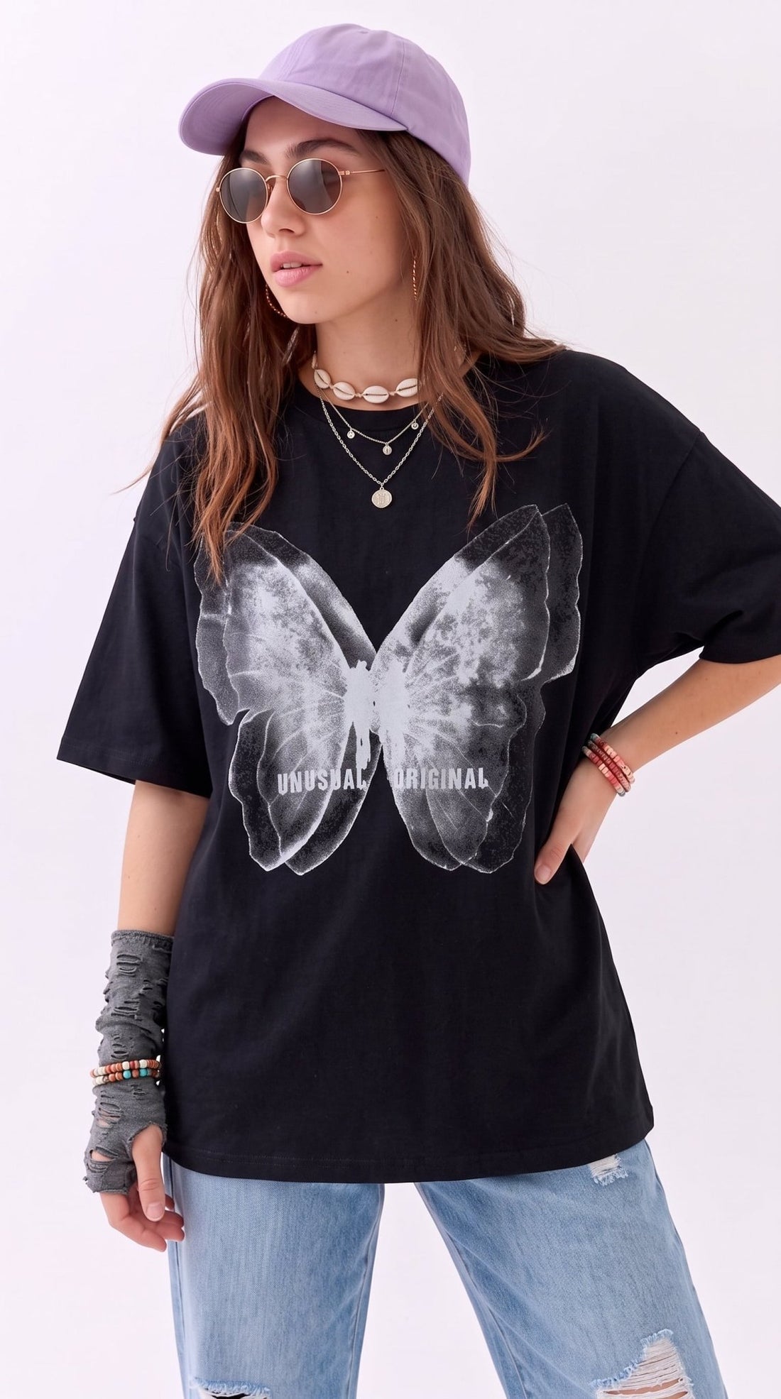 Shadow Butterfly T-Shirt - Hippies TownT-shirtHippies Town