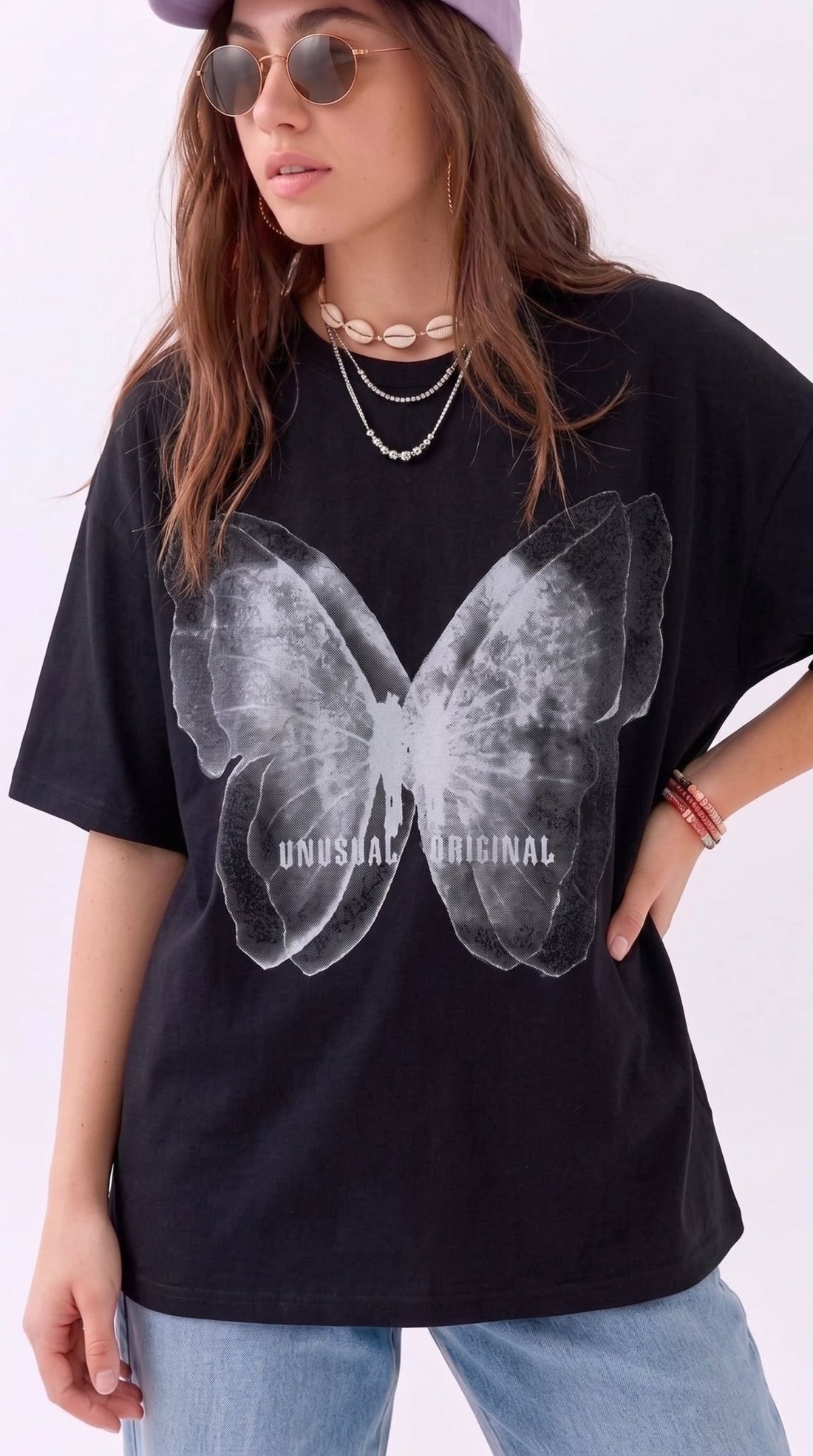 Shadow Butterfly T-Shirt - Hippies TownT-shirtHippies Town