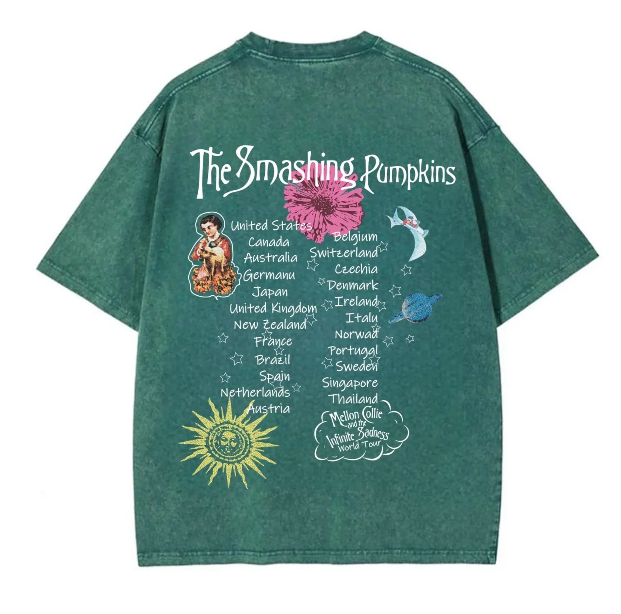 Smashing Pumpkins Washed T-Shirt - Hippies TownHippies Town