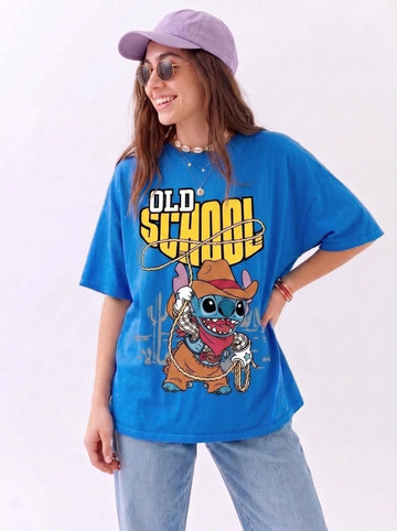 Stitch Old School T-Shirt - Hippies TownT-shirtHippies Town