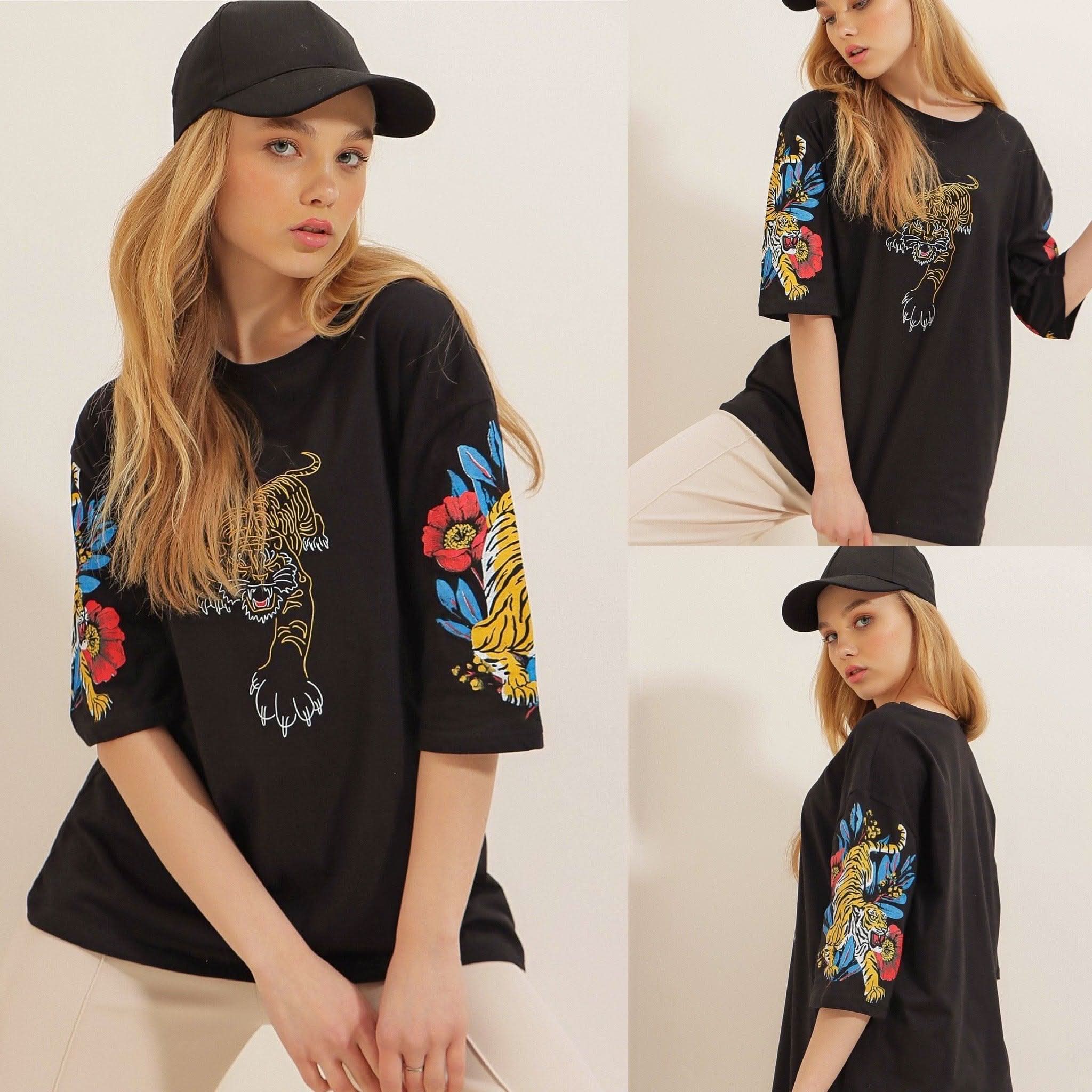 Tiger Flower T-Shirt - Hippies TownT-shirtHippies Town
