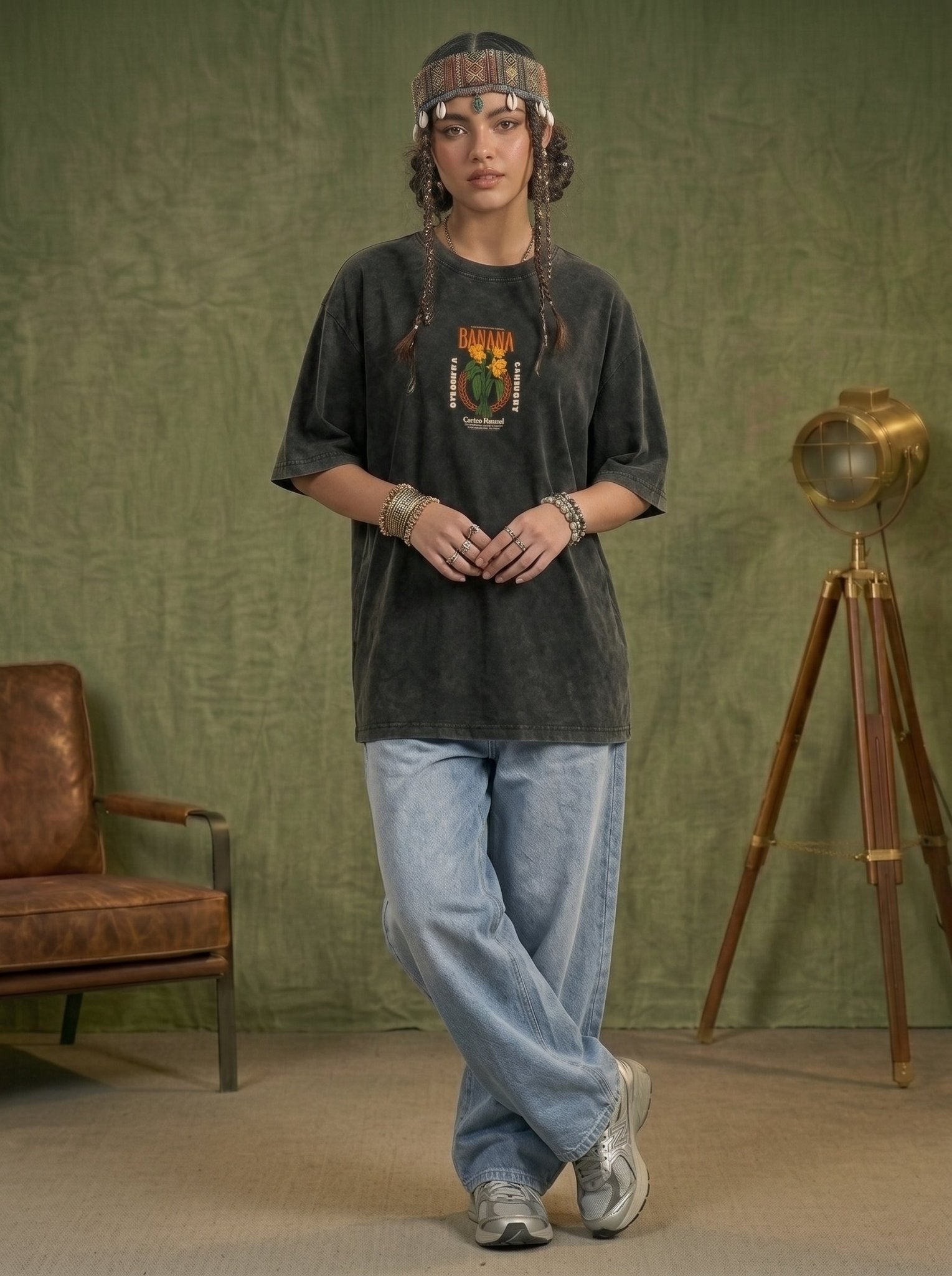 Tropical Banana Washed T-Shirt - Hippies TownHippies Town