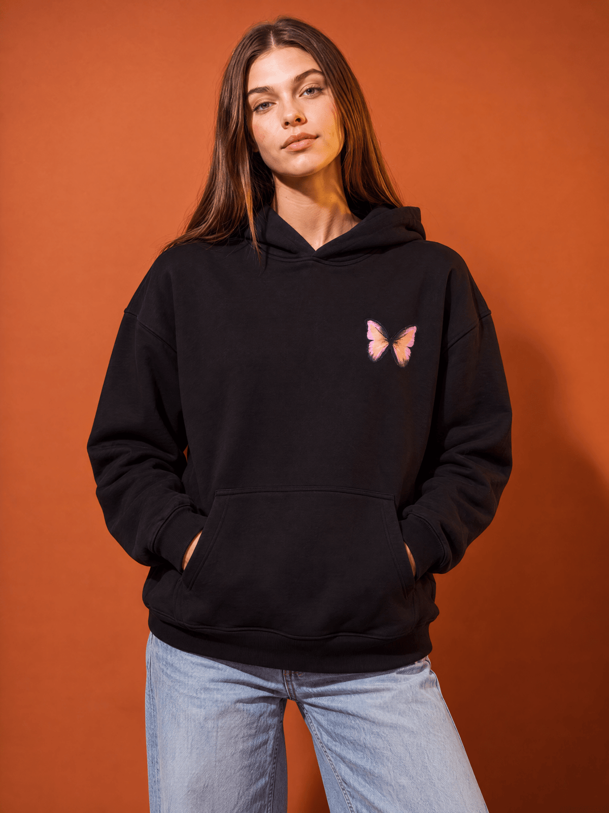 Vibrant Butterfly Hoodie - Hippies TownHoodieHippies Town