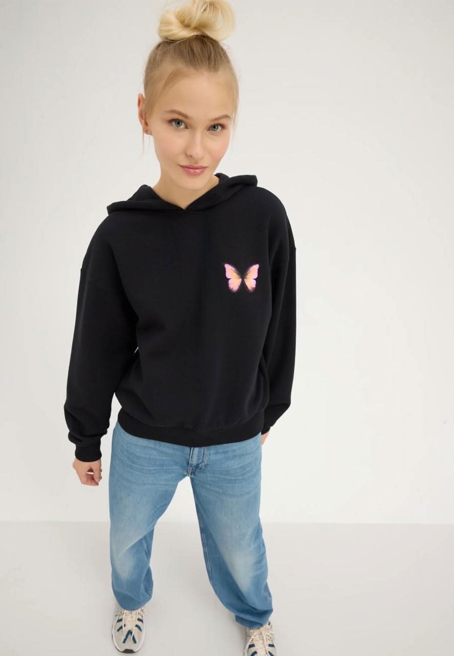 Vibrant Butterfly Hoodie - Hippies TownHoodieHippies Town