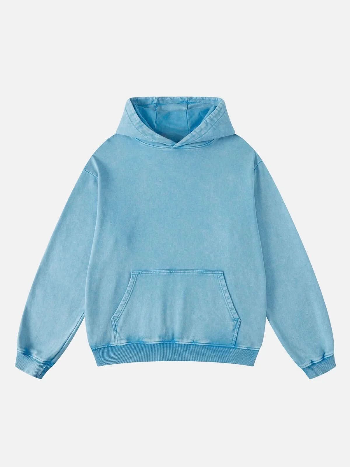 Washed baby blue Hoodie - Hippies TownHoodieHippies Town