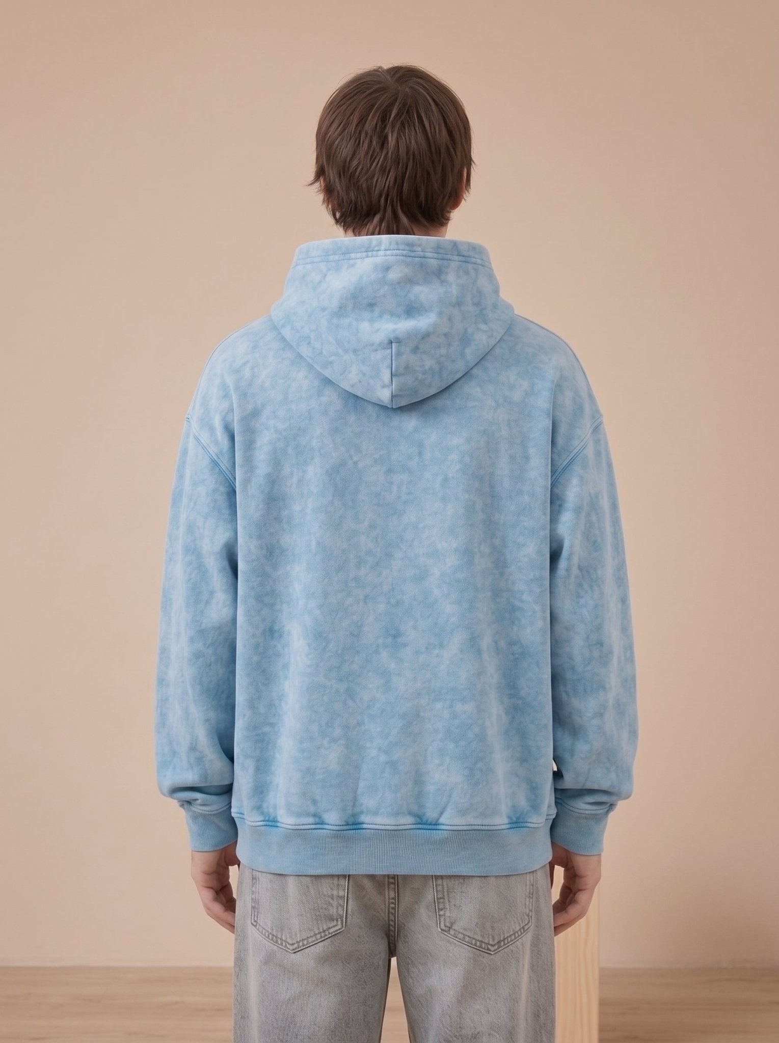 Washed baby blue Hoodie - Hippies TownHoodieHippies Town