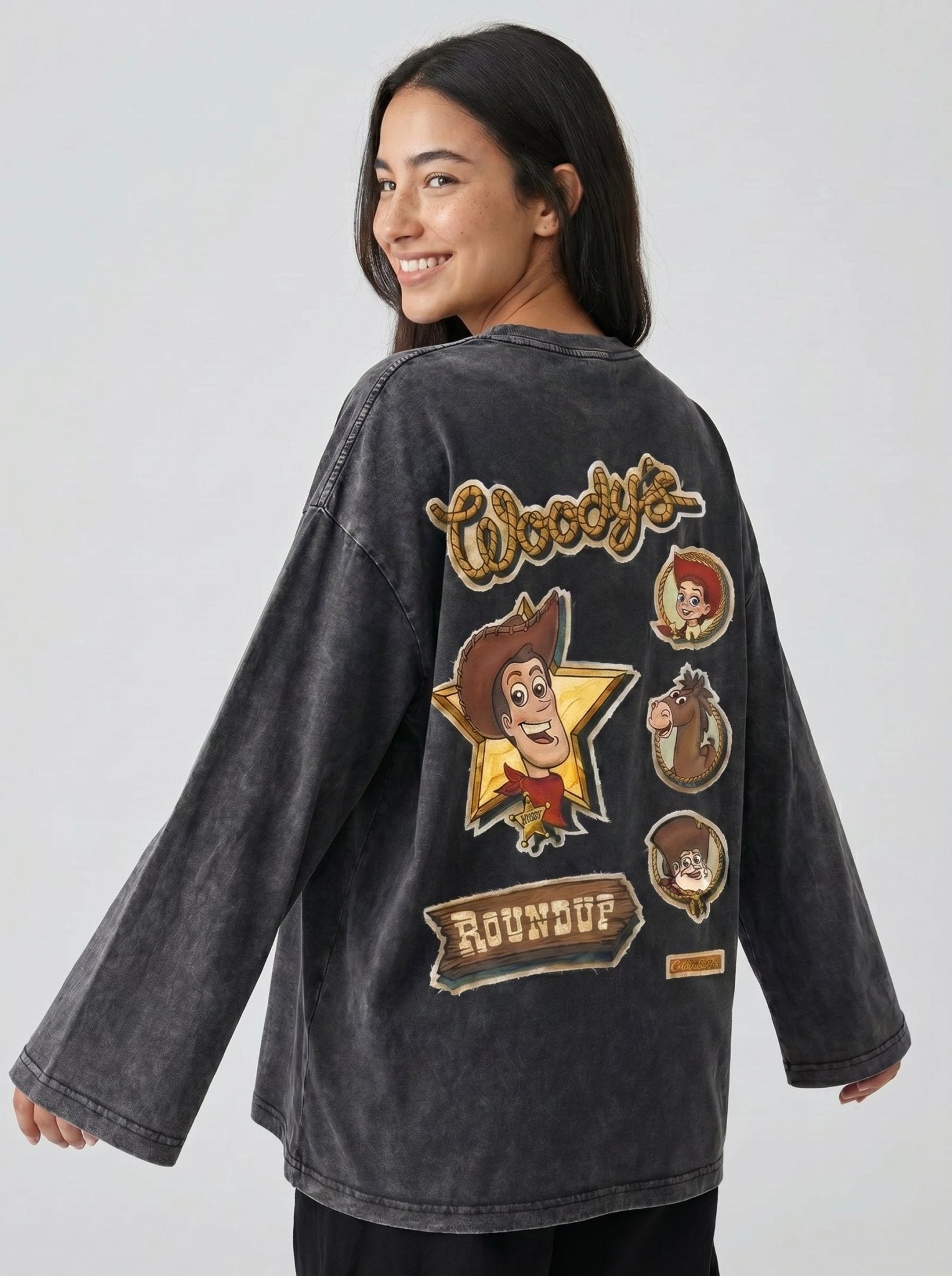 Woody Long Sleeves Washed T-Shirt - Hippies TownT-shirtHippies Town