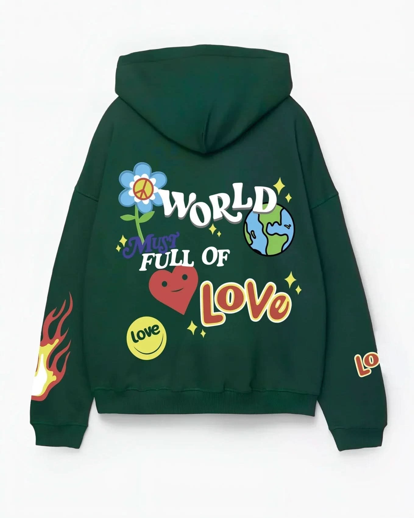 World Full Of Love Hoodiee - Hippies TownHoodieHippies Town