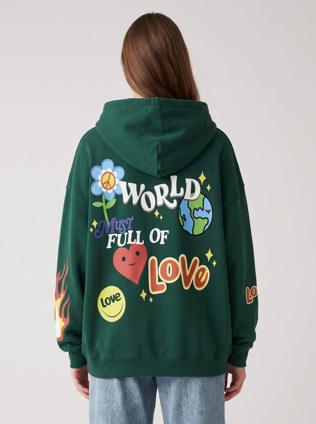 World Full Of Love Hoodie - Hippies TownHoodieHippies Town